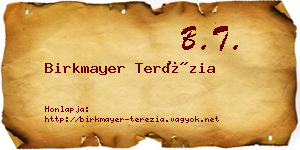Birkmayer Terézia névjegykártya